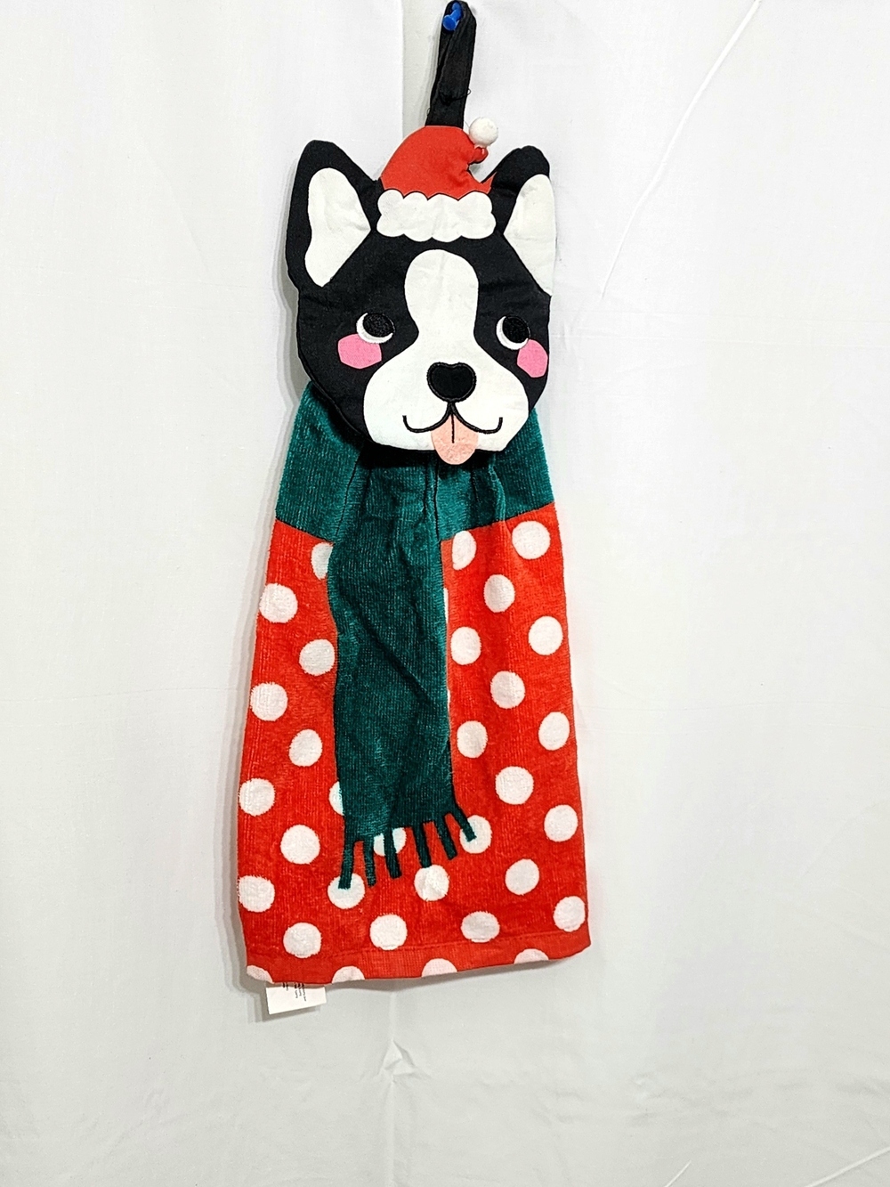 St. Nicholas Square Festive Dog Hanging Kitchen Towel